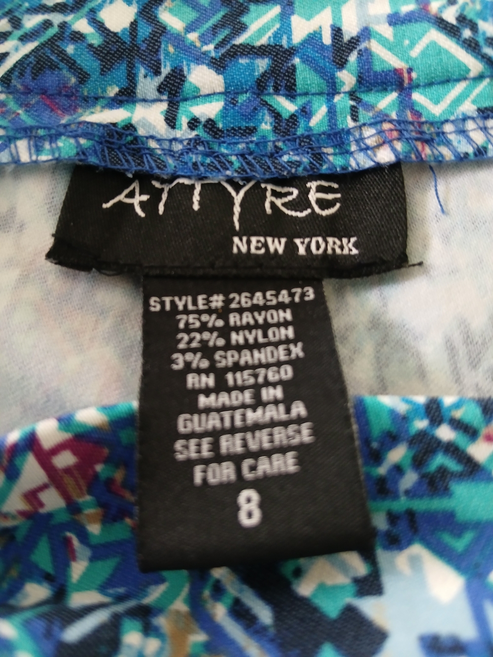Attyre Blue Multi-Pattern Skort - Picture 3 of 6